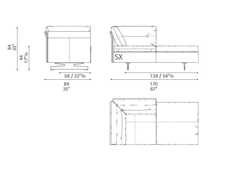 Диван с журнальной стойкой Poltrona Frau коллекция-диваны и кресла ARCH-00101037 - Вид №51