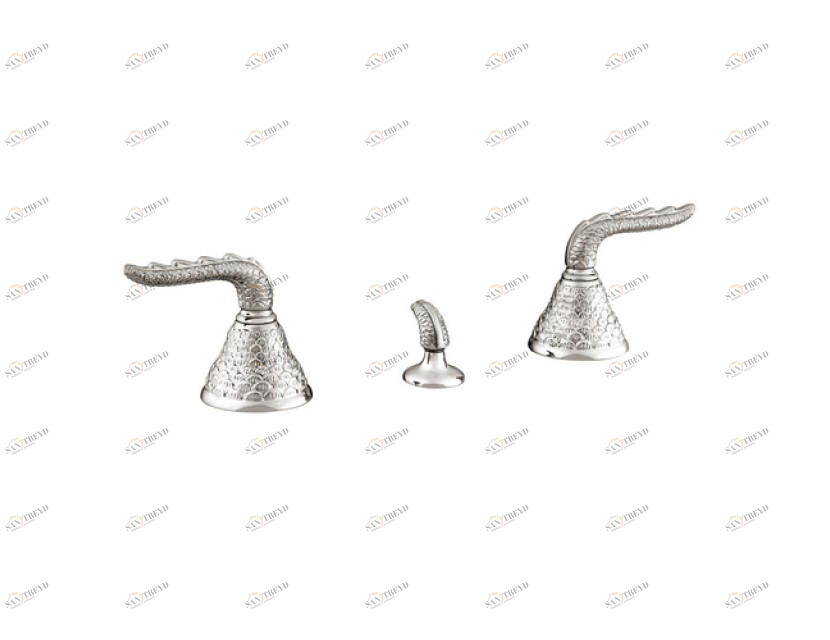 059022.000.00 Комплект биде с тремя отверстиями Золото 24К Mestre Dragon