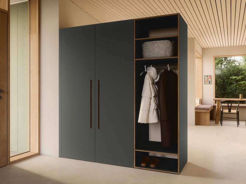 Секционный деревянный шкаф с копланарными дверями Neuvermoebelt SMART LINE FURNITURE ARCH-00013951