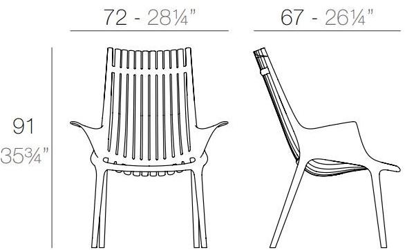 VONDOM Садовое кресло с высокой спинкой Ibiza sun-id-1491349 - Вид №9