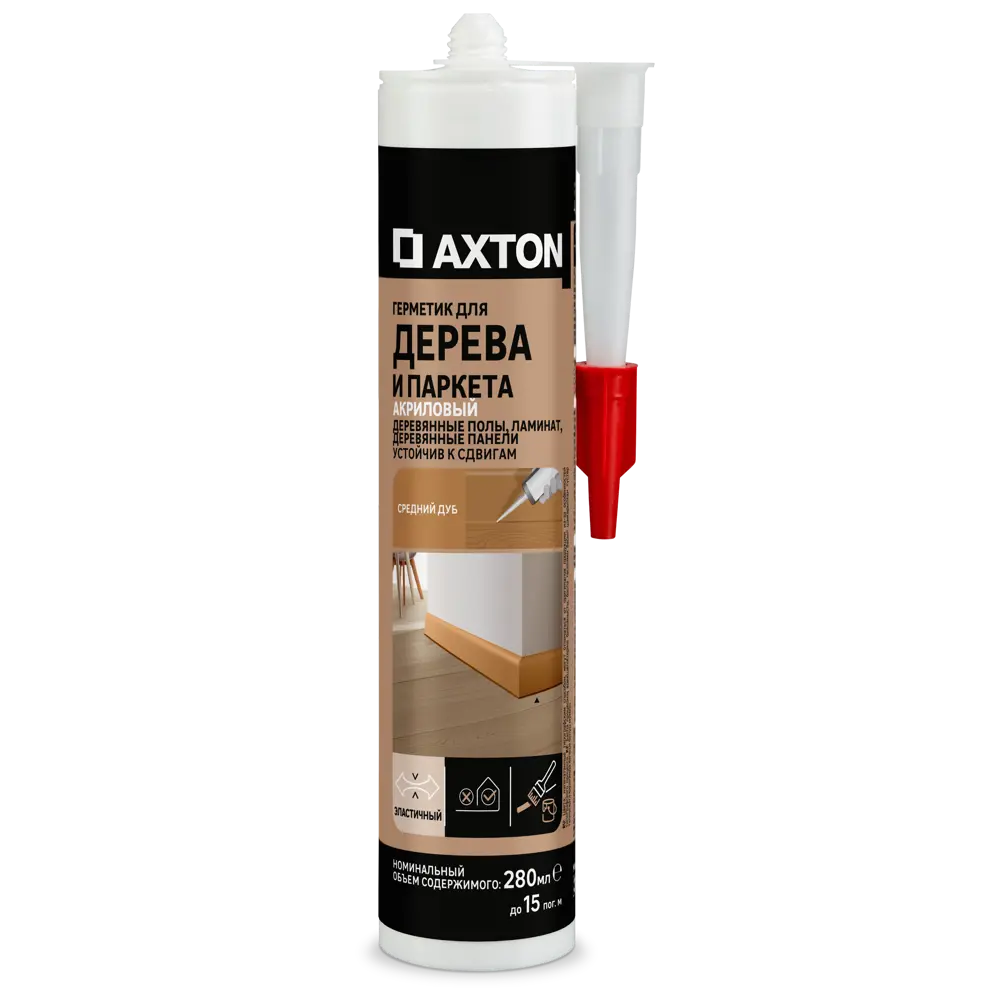 Акриловый герметик Axton для дерева «Средний дуб» 280 мл 85272177 STLM-0060682