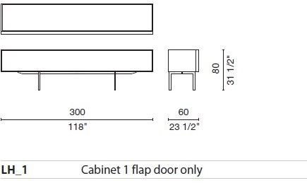 Cappellini Комод из фанерованной древесины с распашными дверцами Lochness sun-id-1493825 - Вид №3