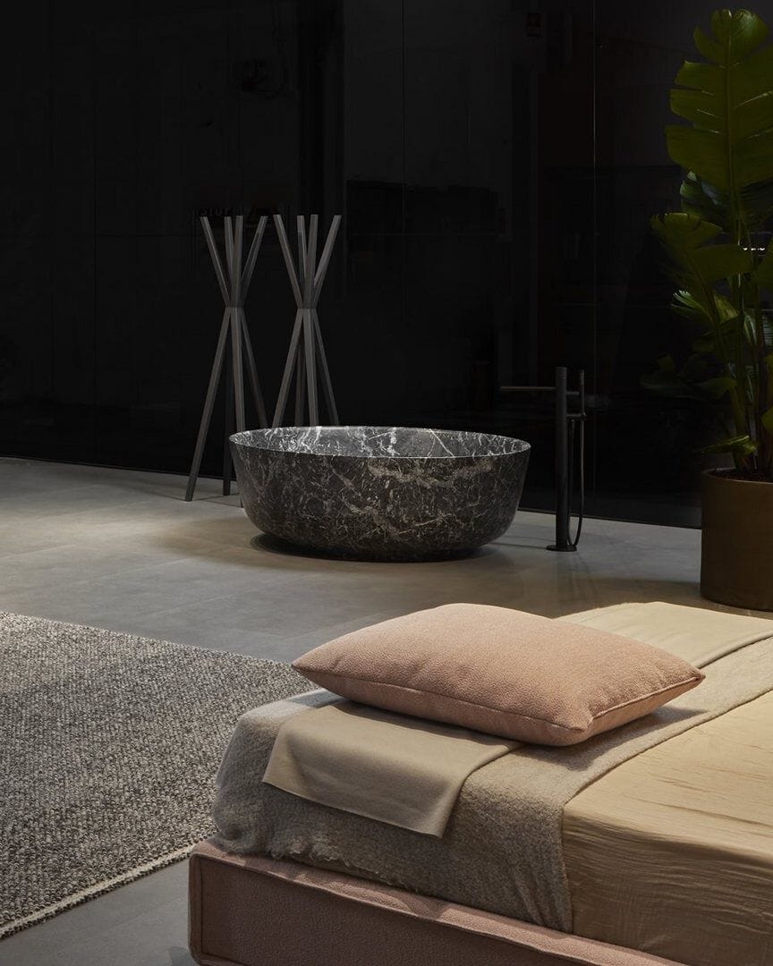 Круглая ванна в центре комнаты из мрамора Antoniolupi ORION ARCH-00130071 - Вид №4