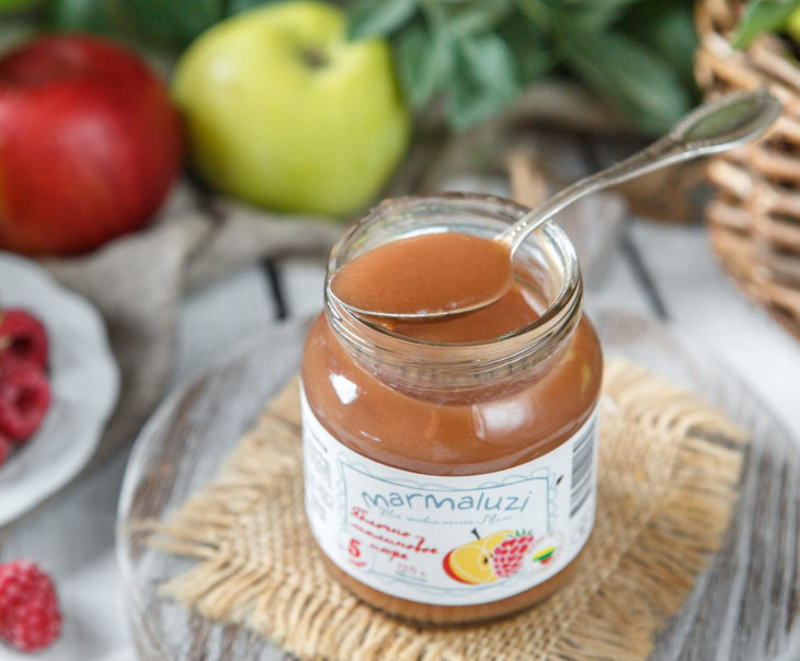 5171 Яблочно-малиновое пюре с 5-ти месяцев Вкусляндия  - Вид №1