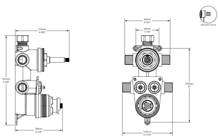 Встраиваемый корпус для смесителя BARIL RVA-9521-00 ARCH-00044529 - Вид №2