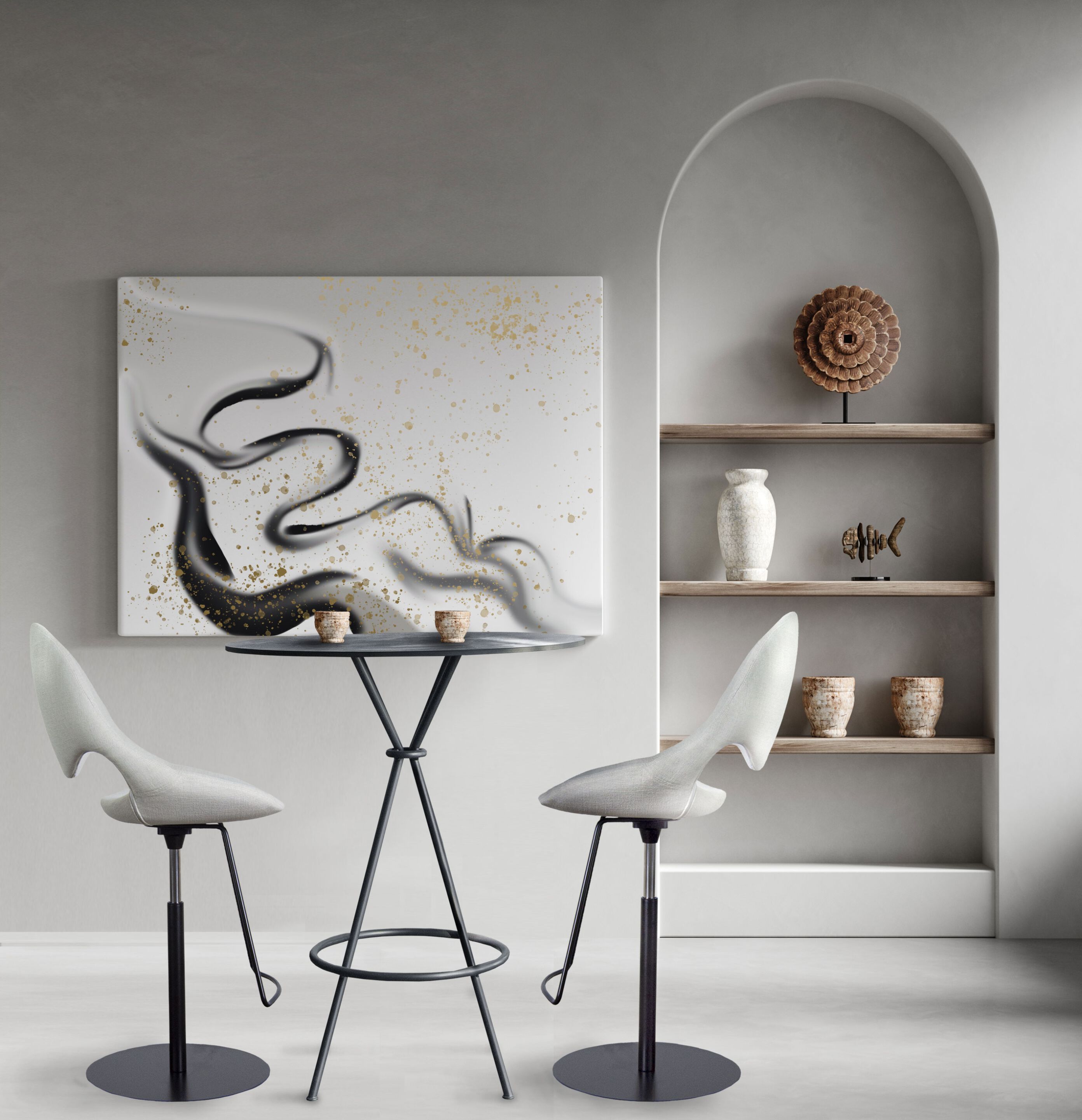 Высокий тканевый мягкий стул Tonon Little Moon ARCH-00066422 - Вид №1