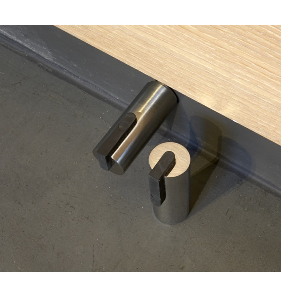 FROST Дверной упор 2, 75 мм » матовый / черный Нержавеющая сталь Матовый N1931-1  - Вид №1