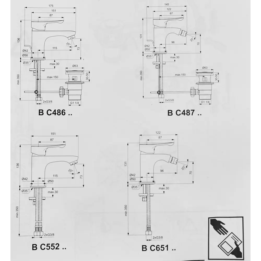 Смеситель для раковины Ideal Standard Alpha BC552AA однорычажный цвет хром 89341607 STLM-2031922 - Вид №3