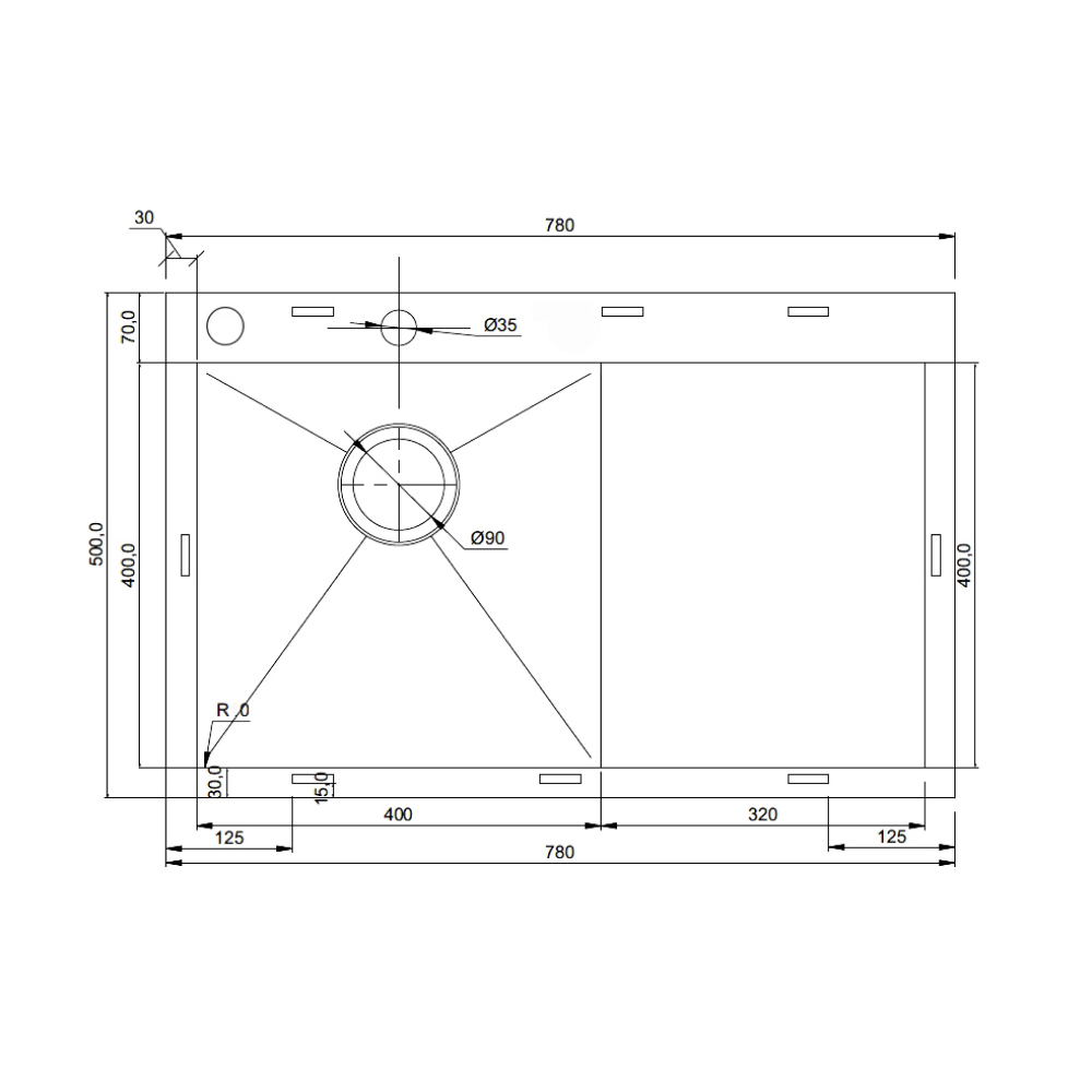 Кухонные мойки Eco Marino SMV-Z-780R.B SEAMAN  - Вид №1