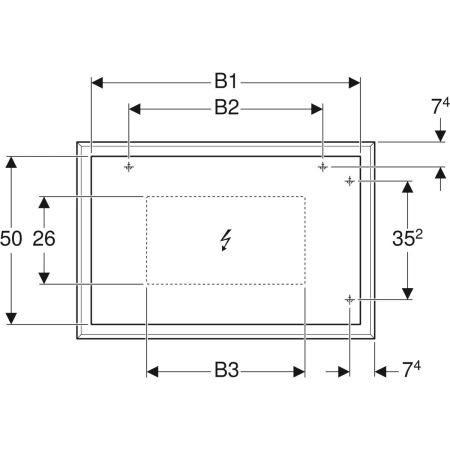 GEBERIT 500.570.JJ.1 Зеркало с подсветкой Geberit Citterio  - Вид №3