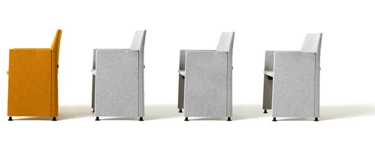 Diemme Стул для конференций из ткани с подлокотниками Origami sun-id-1347524 - Вид №5