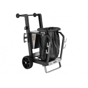 01453/1 FLORA Универсальная мусорная тележка дворника FLORA Accurato Compact для сбора отходов на улицах, в городских парках, городских придомовых территориях. Фиксированный держатель для мешка мусора 120 л.