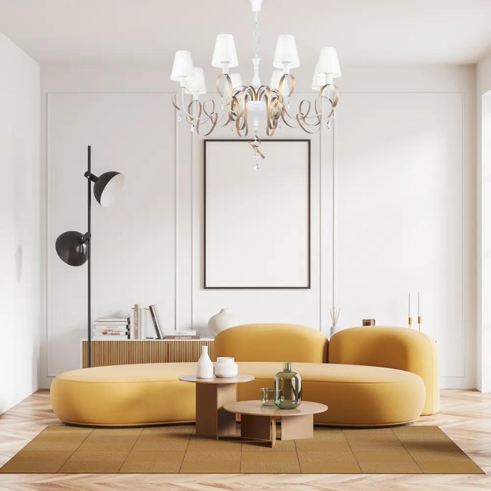 Люстра подвесная Intreccio 8 ламп 24 м² цвет белый/золотой 89370797 STLM-2038877 Maytoni  - Вид №12
