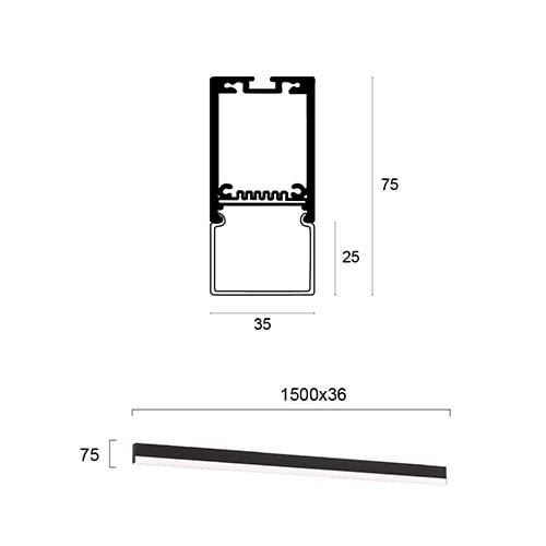 Алюминиевый светодиодный потолочный светильник Terzo Light воздух ARCH-00137706 - Вид №1