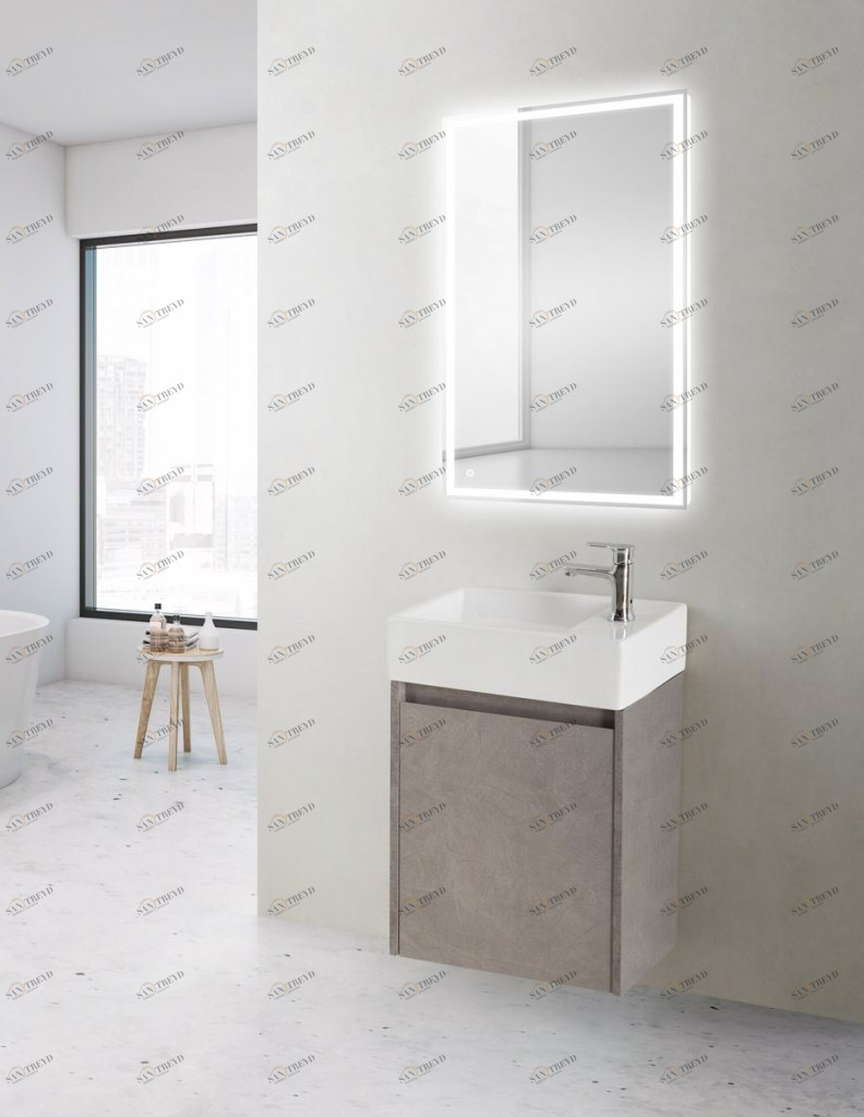 Мебель для ванной правосторонняя BelBagno KRAFT MINI-450/250-1A-SO-PG-R 