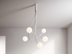 Потолочный светильник из травленого стекла с гибкой рукояткой