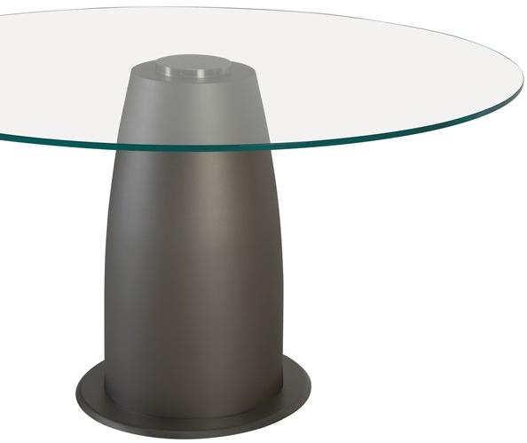 Tonin Casa Круглый стеклянный стол с основанием из окрашенной стали sun-id-1409451 - Вид №2