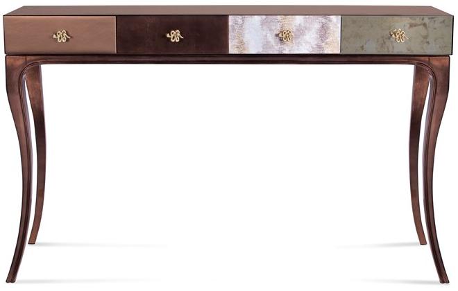 KOKET Прямоугольная кожаная консоль с ящиками sun-id-1427057 - Вид №1