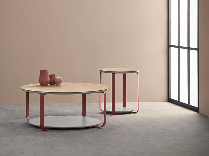 Kendo Mobiliario Низкий круглый журнальный столик с журнальной полкой sun-id-1462667 - Вид №2