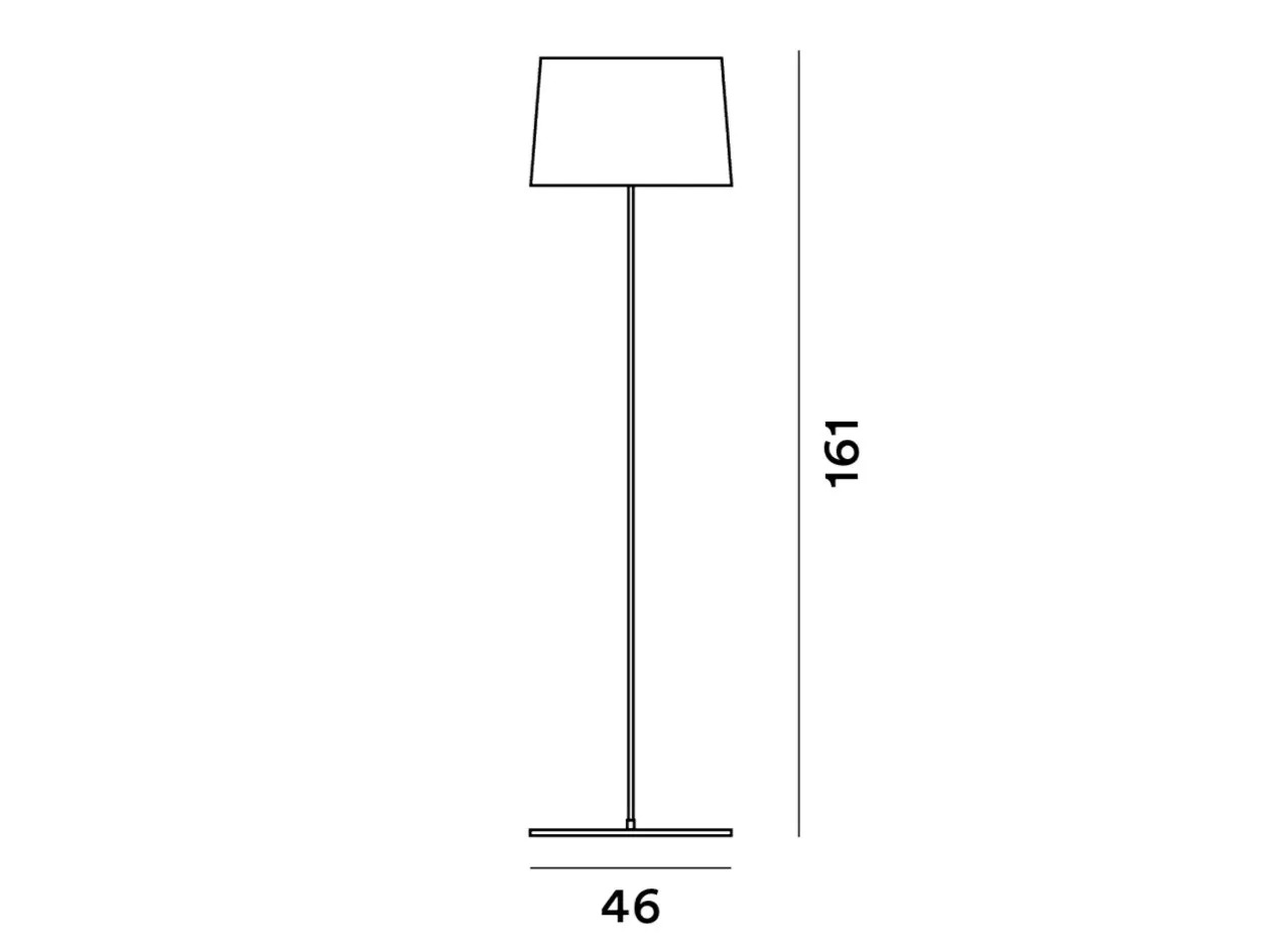 Напольная лампа из композитного материала с металлическим основанием Foscarini ARCH-00011175 - Вид №5
