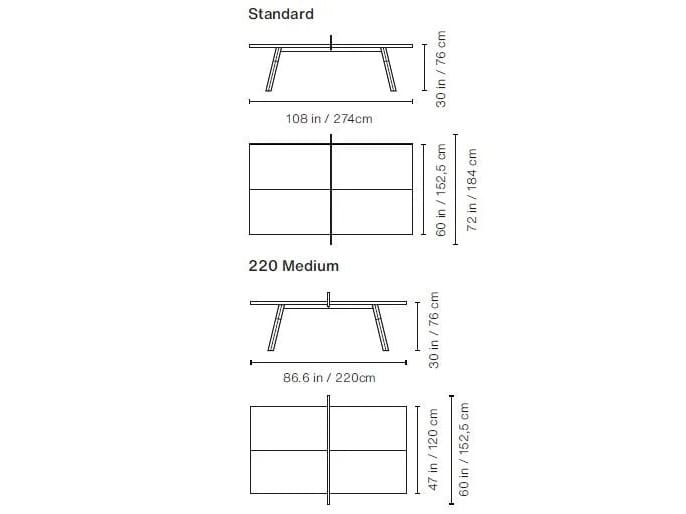 Одноцветный крытый прямоугольный стол для пинг-понга RS Barcelona YOU AND ME ARCH-00086608 - Вид №28