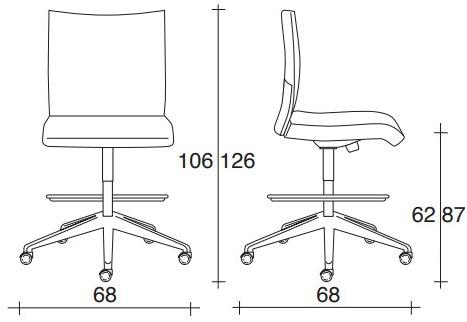 TALIN Офисное кресло в коже с 5 спицами и колесами для дизайнера Avia sun-id-1505340 - Вид №1