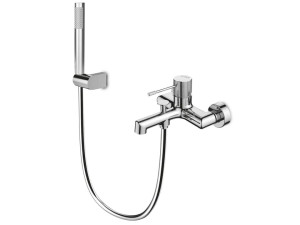 Настенный смеситель для ванны с ручным душем
