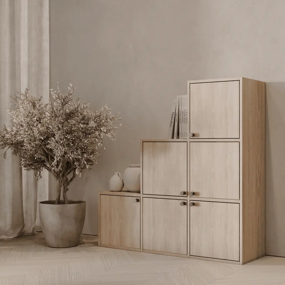 Стеллаж KONSENSA Руан 6 секций 104x104x31.7 см ЛДСП цвет дуб комано STLM-2198969 - Вид №9