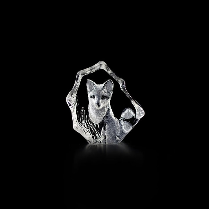 88132 Скульптура из прозрачного хрусталя "Лисёнок", 55/60 мм. Maleras 