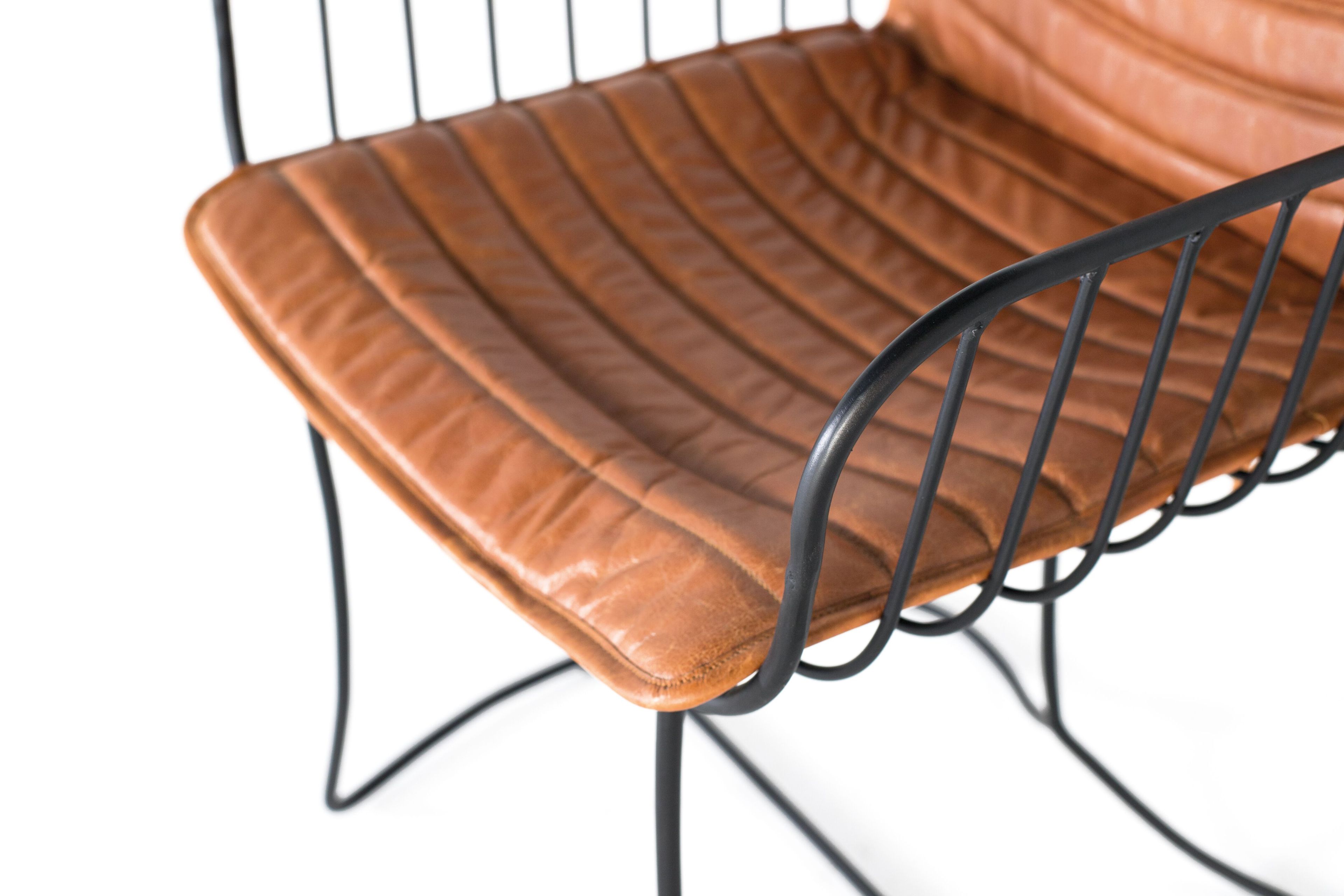 Кожаный стул с подлокотниками Giner y Colomer 1414 ARCH-00107353 - Вид №3