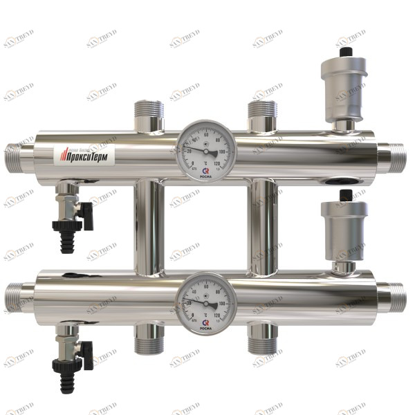 Купить Распределительный коллектор 60 кВт, 3 контура Прокситерм GK253