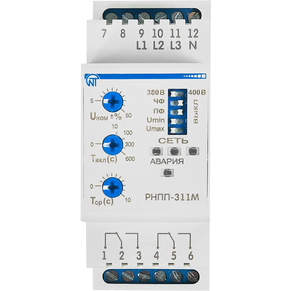 Реле контроля напряжения трехфазное РНПП-311M НовАтек-Электро STLM-2161075 - Вид №1