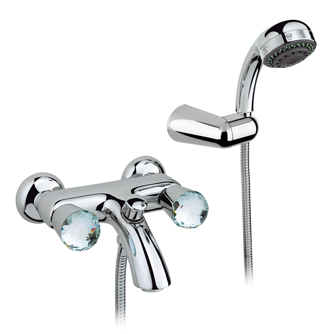 2002 ** 22 Комплект ванны с дуплексным душем Nicolazzi Series Cristallo 