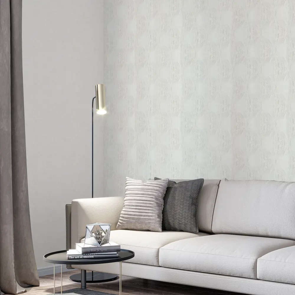 Обои флизелиновые Palitra Home Atmosphere белые 1.06 м HC71661-11 82818856 STLM-2073052 - Вид №3