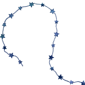 Гирлянда пластиковая Christmas "Звездочки" 180 см голубой