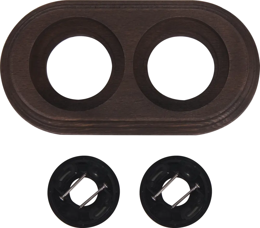 Деревянная рамка для розеток ELECTRALINE в стиле лофт, 2 поста 82063853