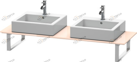 XL046C01010 Консоль для накладных раковин и встраиваемых умывальников, для угла слева X-Large #XL046C 550 мм Абрикосово-жемчужный глянцевый лак Duravit