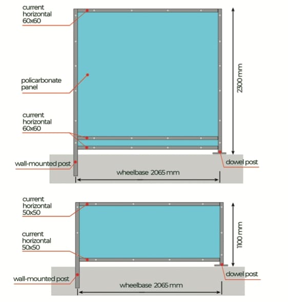 Поликарбонат спортивная площадка забор OFFICINE D'AMICO Vera Sport ARCH-00119785 - Вид №2
