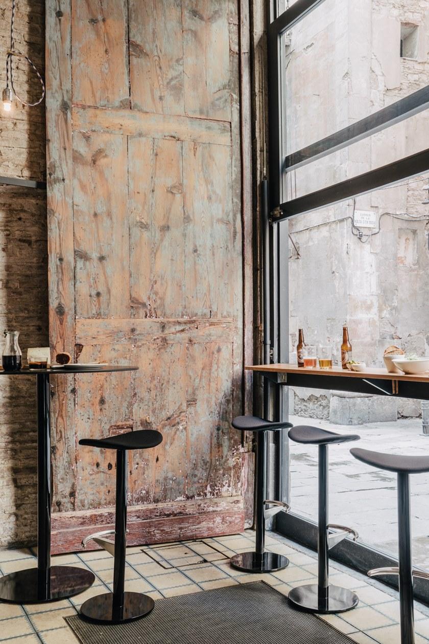 ENEA Высокий стол со стальным основанием и столешницей из hpl Punto sun-id-1420587 - Вид №3