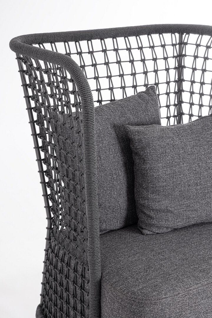 Веревочное и тканевое садовое кресло с высокой спинкой BIZZOTTO Kollar ARCH-00043118 - Вид №4