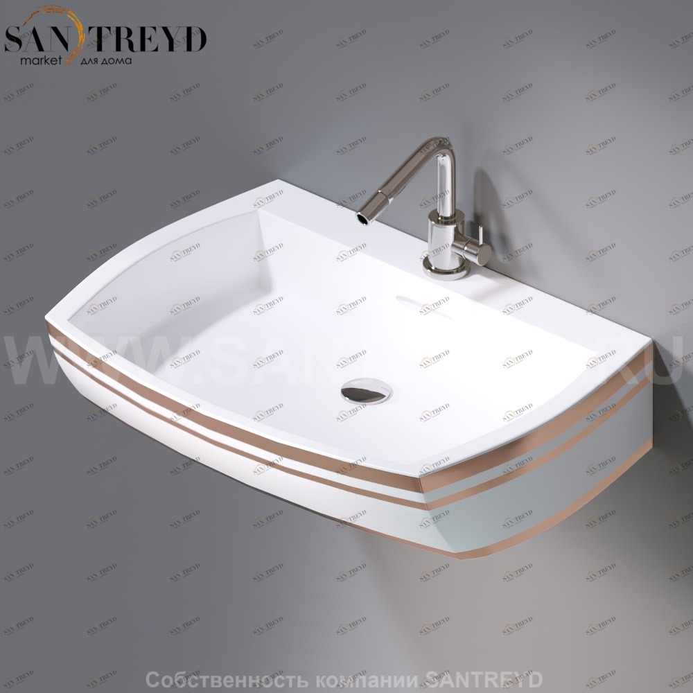 L283.467R Подвесная раковина настенная овальная A. e T. Italia SQUARE белая AeT ITALIA