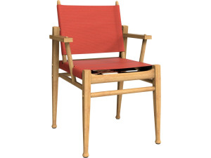 Стул для сада из тикового дерева с подлокотниками