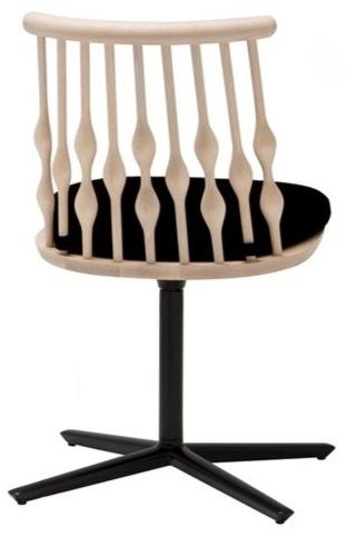 Andreu World Вращающееся кресло из бука с 4-мя спицами Nub Si1451 - Вид №1