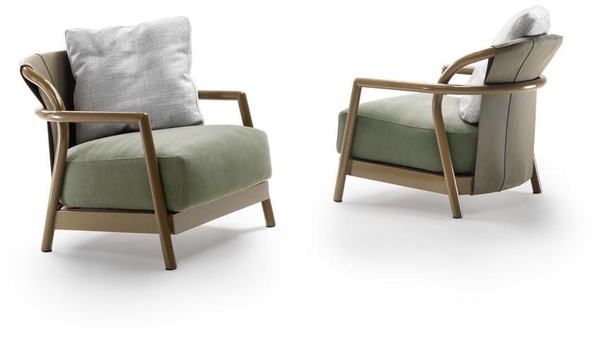 Flexform Кресло для улицы со съемным чехлом из ткани с подлокотниками Alison sun-id-1361110 - Вид №1