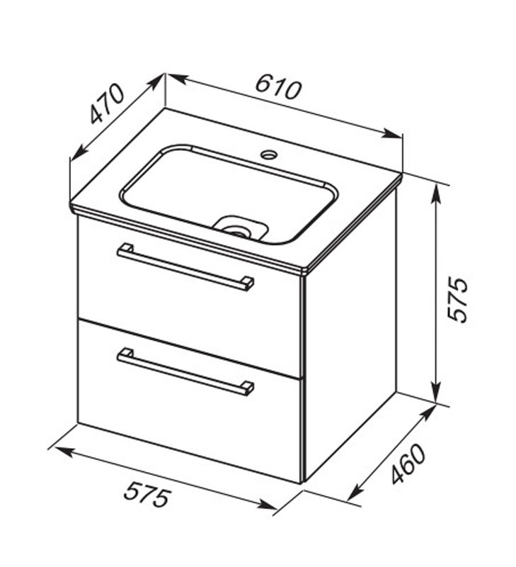 77.0102D Тумба под раковину Dreja Gio - Вид №1