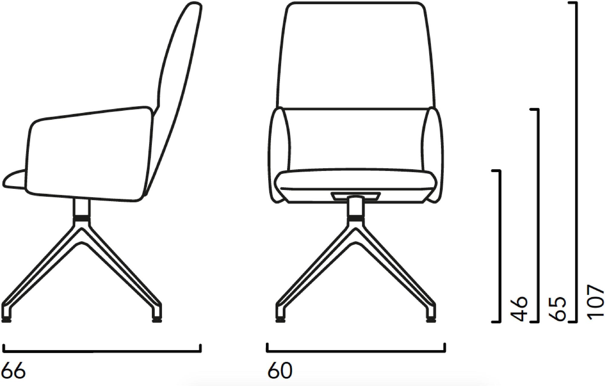 Crassevig Поворотное офисное кресло из ткани Aura sun-id-1414716 - Вид №2