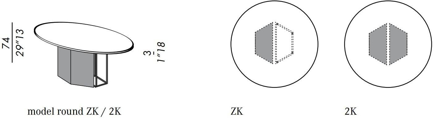 Meridiani Круглый обеденный стол из дерева Edition plinto Zk - Вид №1