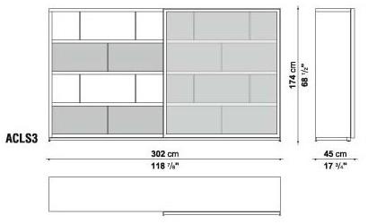 Maxalto Открытый деревянный книжный шкаф Mida sun-id-1457041 - Вид №2