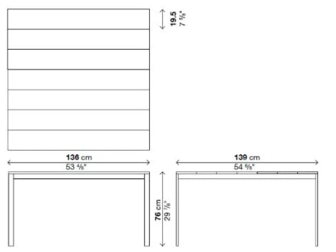 Прямоугольный садовый стол из тикового дерева Kristalia Be-Easy ARCH-00093847 - Вид №10