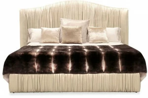 KOKET Кожаная кровать с мягким изголовьем